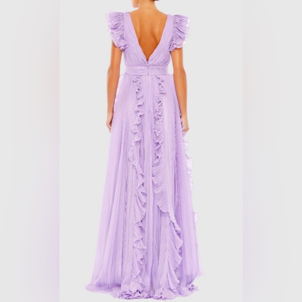 Chic Lavender Ruffle Wedding Dress. Wear it once - Picture 3 of 8